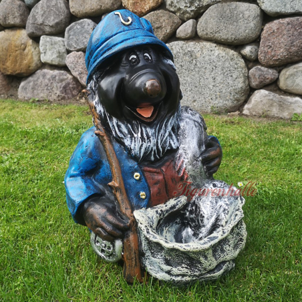 Maulwurf als Angler Figur