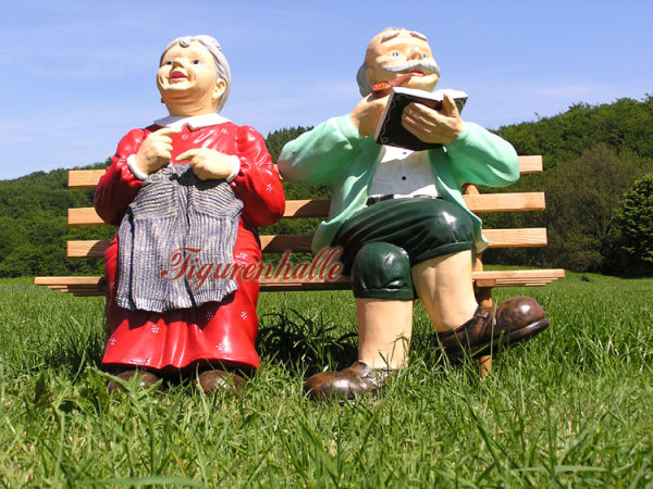 Oma & Opa Gartenbank Figuren