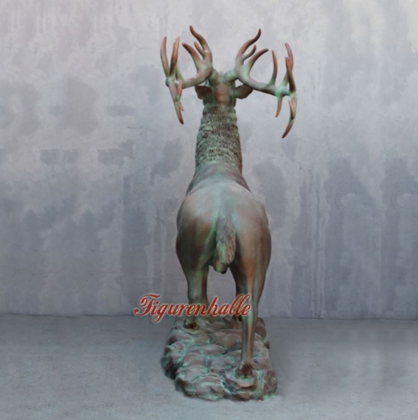 Red deer or 12 ender as garden figure hunting