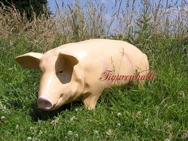 Pink pig advertising figure