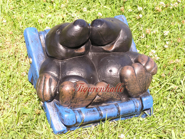 Maulwurf Pärchen Strandkorb Figur