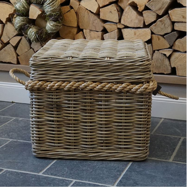 Truhe Jute Rattan Belgischer Landhausstil