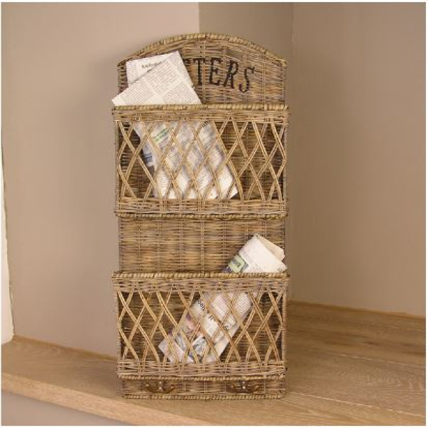 Country style newspaper basket