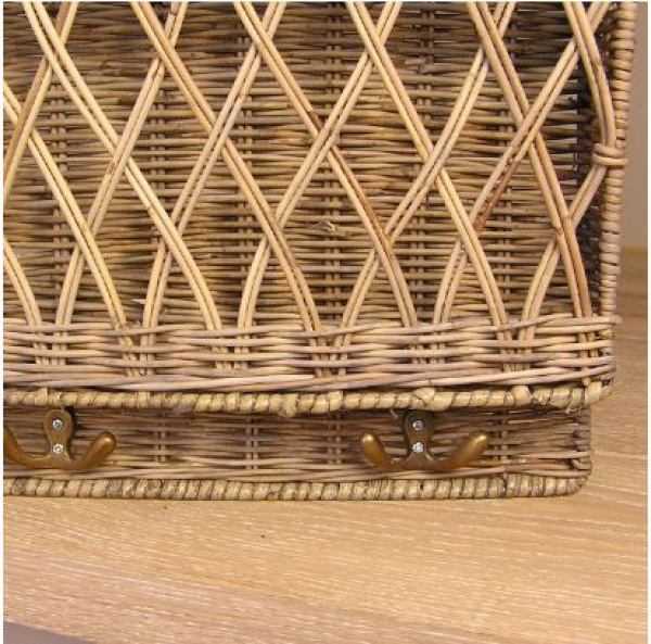 Rattan office hallway wall basket