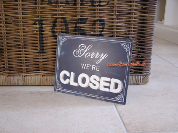 Geschlossen Geöffnet Türschild