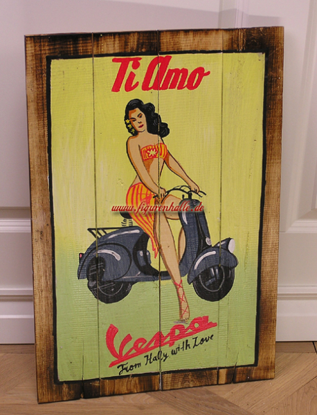Wandschild Nostalgie Vespa