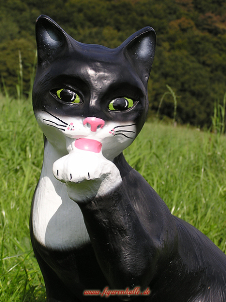 Cat as garden figure