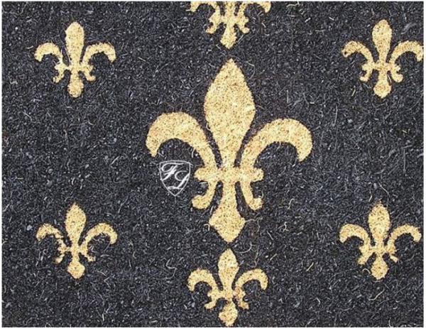 Kokosfußmatte französische lilie