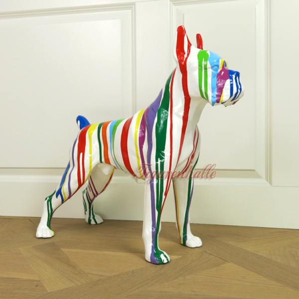 Hunde Figur mit Farbverlauf Kunstbemahlung