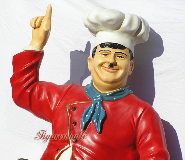 Köche Restaurant mit Menütafel für Werbung