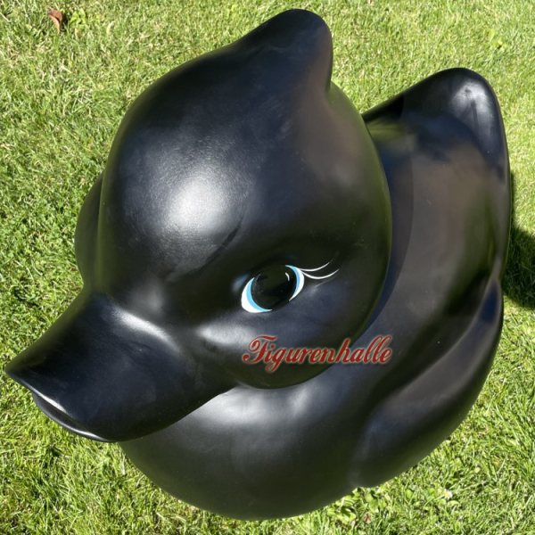 Ente Figur schwarz / schwarz