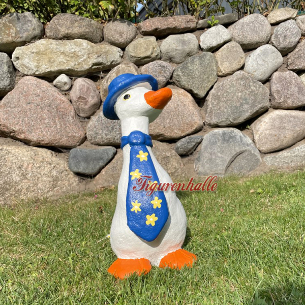 Gans Deko Figur mit Krawatte