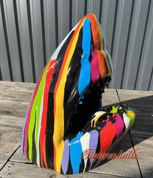 Wanddekoration Haifisch bunt verlauf