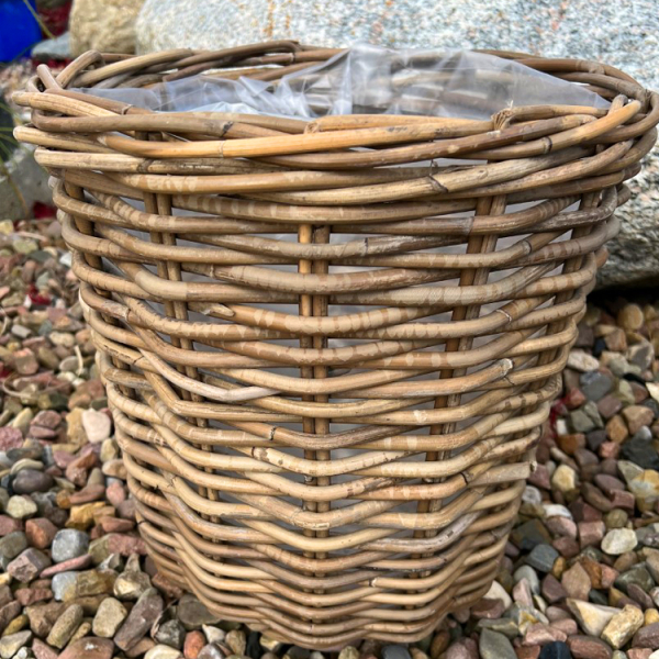 Pflanzkorb rund Rattan