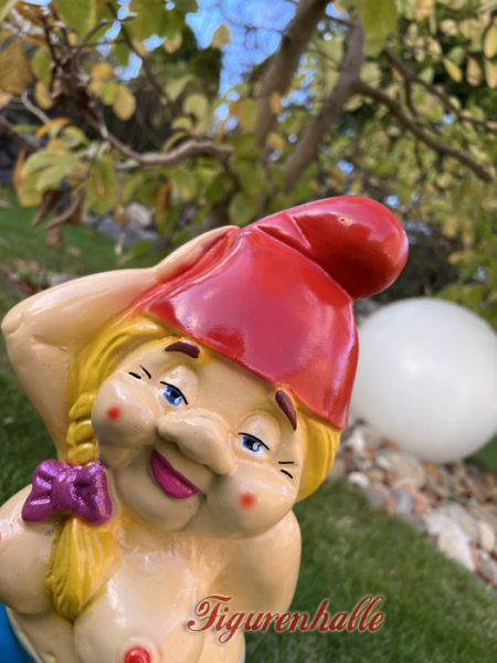 Garden gnome as a woman