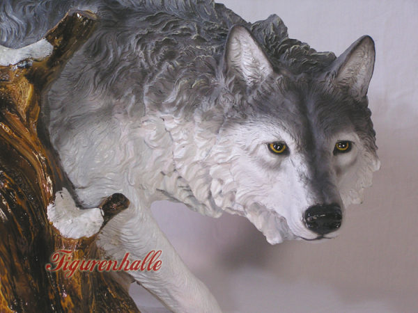 Grauer Wolf Figur