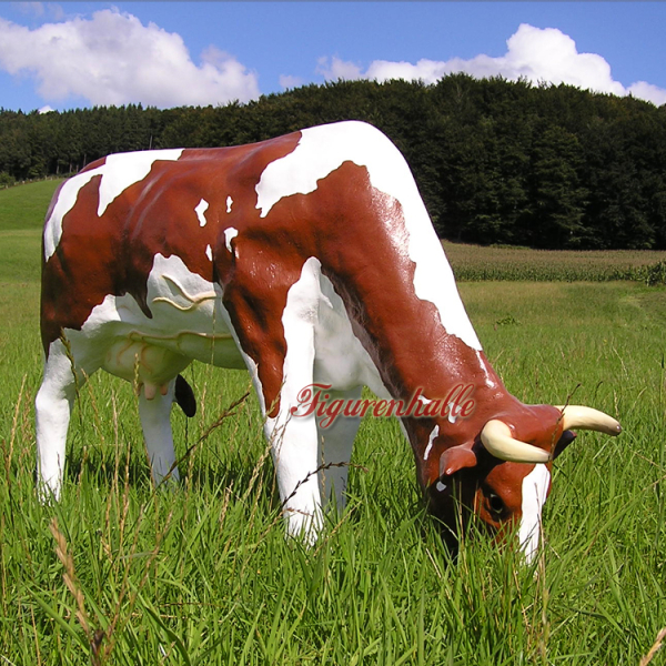 Kuh fressend Tierfigur
