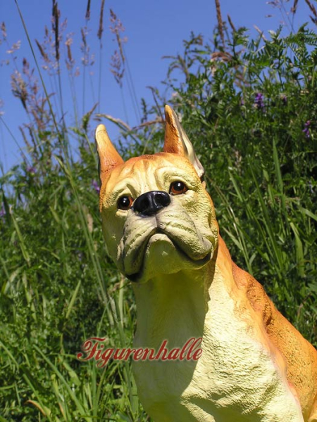 Dog Boxer garden figure