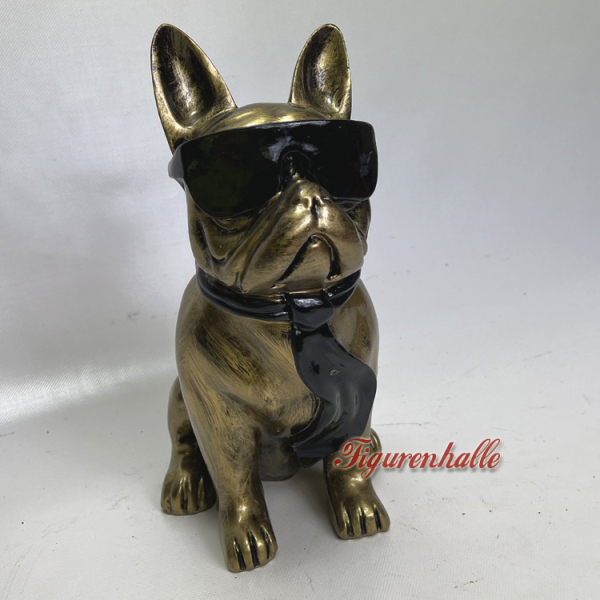 Goldene Figur Bulldogge Dekoration