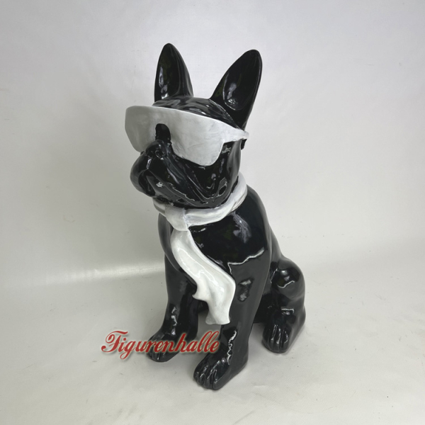 Desginer Statue Hund elegant Handtasche schwarz