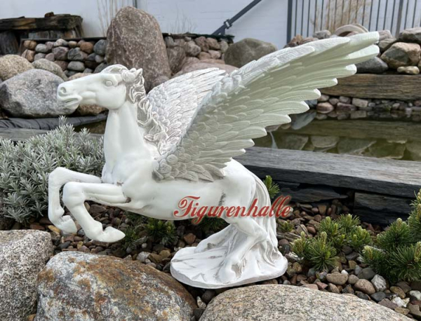 Pegasos Skulptur weiß