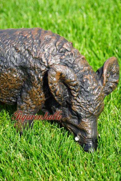 Wildschwein Gartenfigur