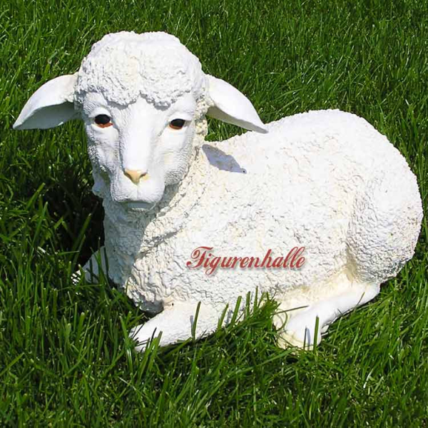 Lamm liegend Dekofigur