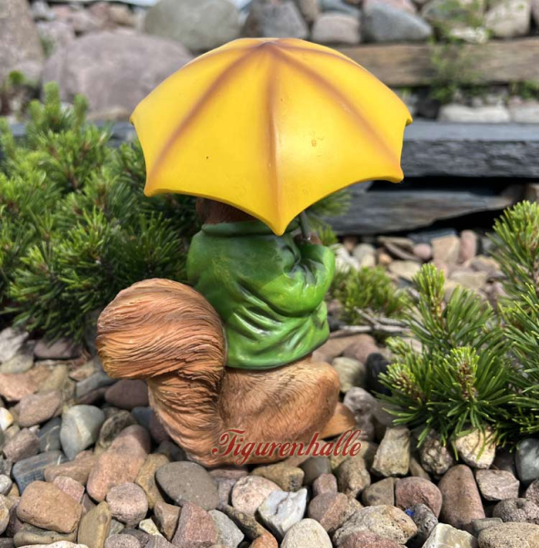 Eichhörnchen mit Regenschirm Figur