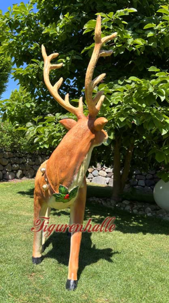 Christmas sleigh figurine deer