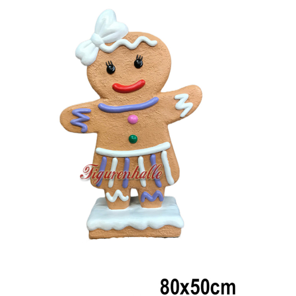 Lebkuchen Dekorations Figur Mädchen Kind auf Weihnachtsmarkt