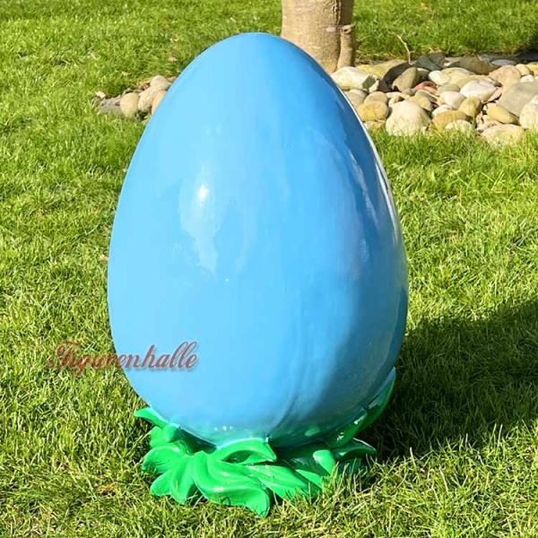 Außenbereich Figur Ei blau Grass