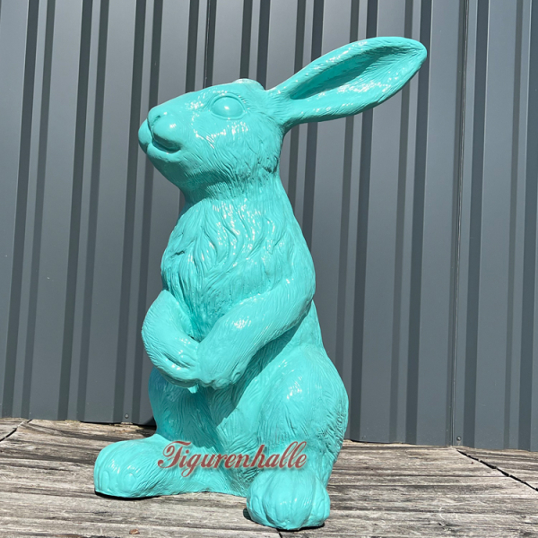Osterhase Werbefigur tollem poppigem türkis