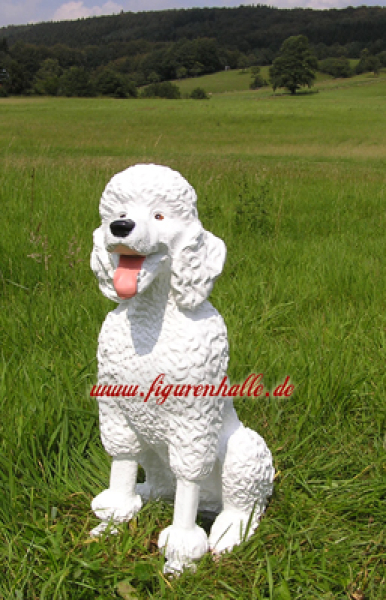Pudel sitzend Statue
