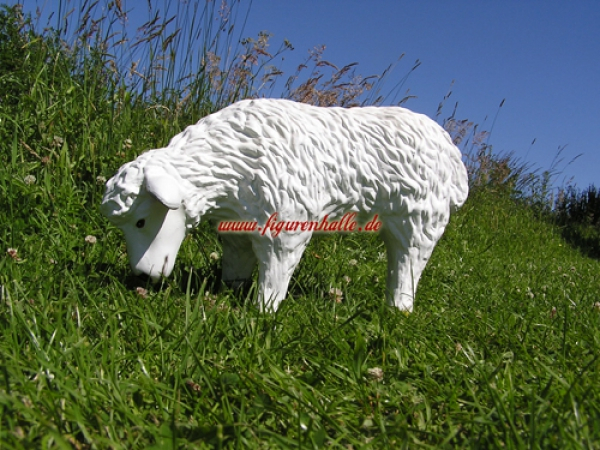 Schaf fressend Gartenfigur