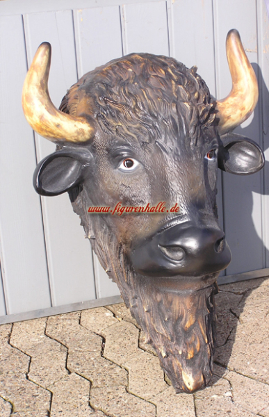 Büffelkopf Figur