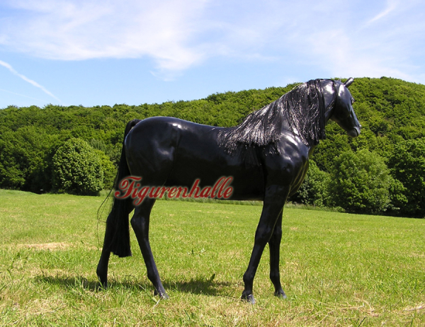 Pferd mit Kunsthaar Mähne Deko