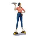 Pin Up auf Rollschuhen Diner Figur