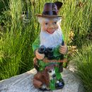 Gartenzwerg Figur als Jäger Förster