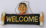 Türschild Welcome