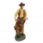 Preview: Cowboy mit Sattel Figur