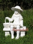 Preview: Mädchen auf der Bank Gartenfigur