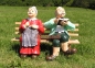 Preview: Oma & Opa Gartenfigur Rentener Bank Figur