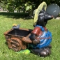 Preview: Mole garden gnome with cart