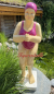 Preview: Gartenfigur Pool Springende Frau