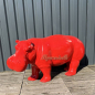 Preview: Nilpferd Figur groß rot