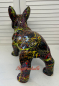 Preview: Bulldooge Statue expressionistischen Pop-Art liquid