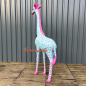 Preview: Giraffe Rosa Pink Statue Garten Deko