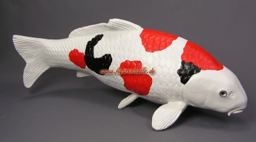 Preview: Showa Sanshoku Koi Fisch Gartenfigur Figur Preview: Showa Sanshoku Koi