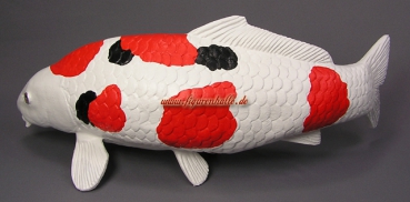 Preview: Showa Sanshoku Koi Fisch Gartenfigur Figur Preview: Showa Sanshoku Koi