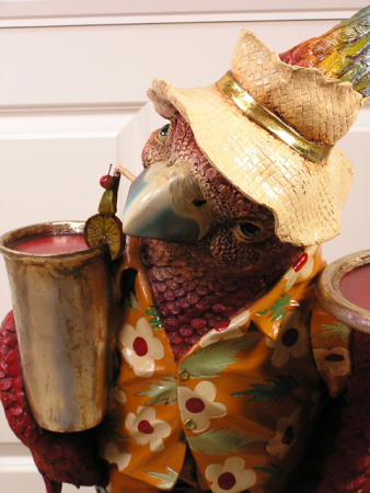 Preview: Papagei Butler Figur Hawaii Tiki-Kultur Preview: Papagei Butler